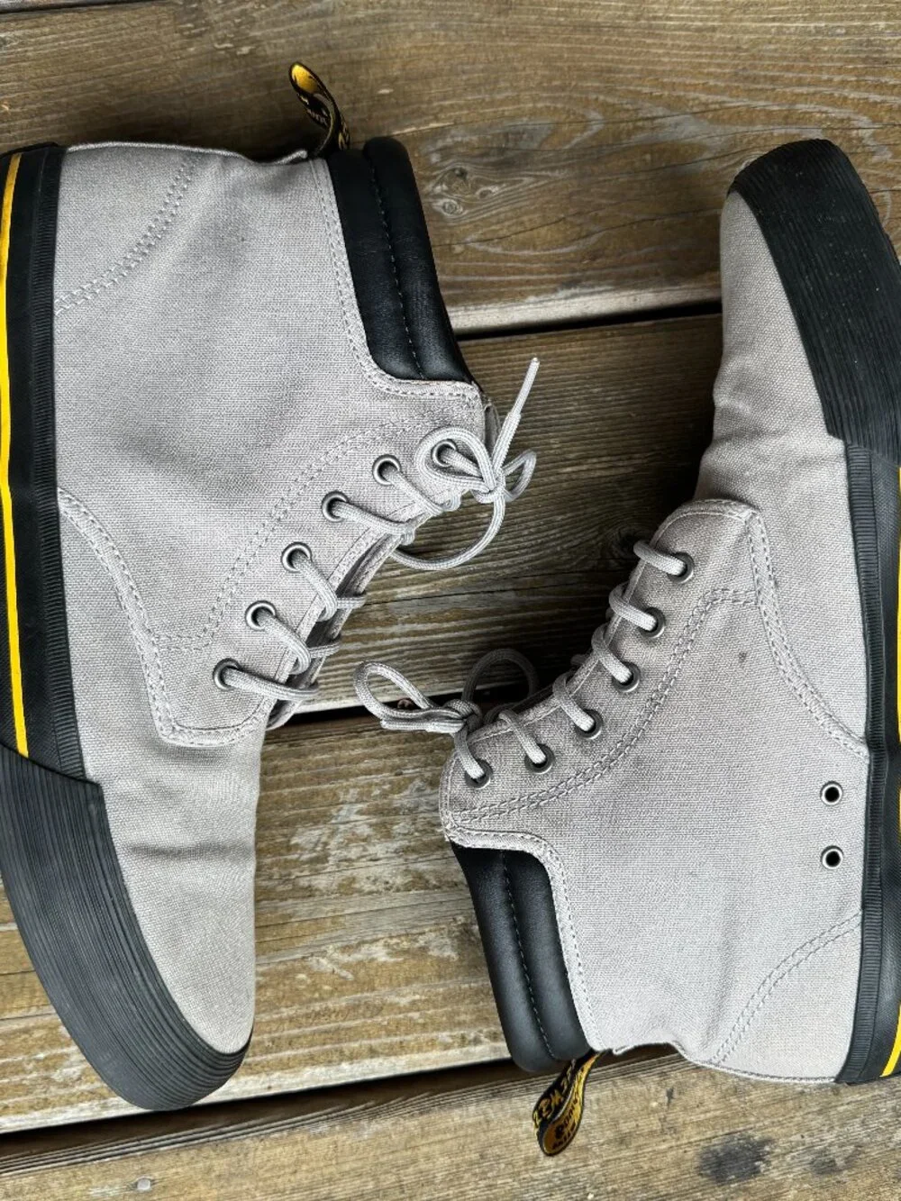 Doc Martens Gray Canvas Lace Up Eason Chukka Boot in Men's 12/EU 46